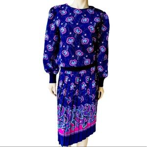 Stuart Allen Vintage 2 Piece Pleated Skirt Set